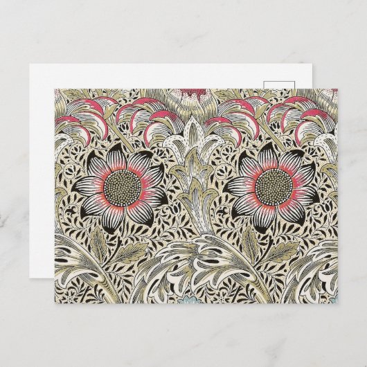 ウィリアム・モリス・コーンクル壁紙フローラ ポストカード (正面/裏面)