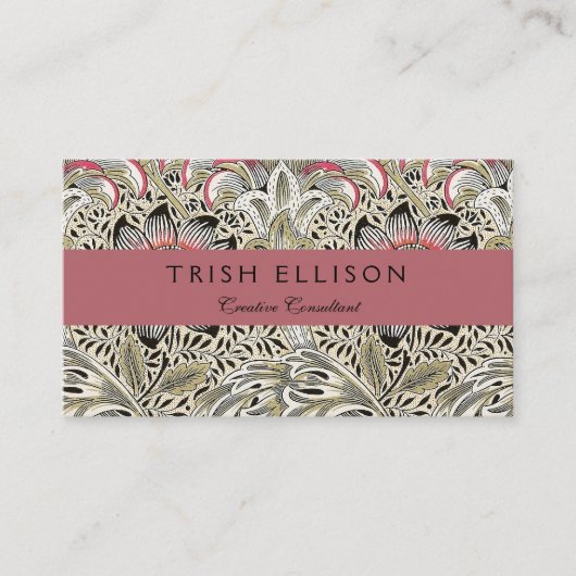 ウィリアム・モリス・コーンクル壁紙フローラ 名刺 (正面)