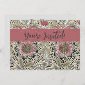 ウィリアム・モリス・コーンクル壁紙フローラ 招待状 (正面/裏面)