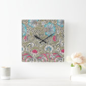 ウィリアム・モリス・コーンクル スクエア壁時計 (ホーム)