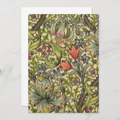 ウィリアム・モリス・ゴールデンリリー復元パターン 招待状 (正面/裏面)