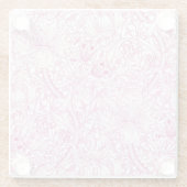 ウィリアム・モリス・ゴールデンリリー花の模様 ガラスコースター (裏面)