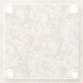 ウィリアム・モリス・ゴールデンリリー花の模様 ガラスコースター (裏面)