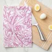 ウィリアム・モリス・ゴールデンリリー花の模様 キッチンタオル (四つ折り)