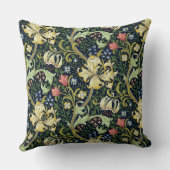 ウィリアム・モリス・ゴールデンリリー花の模様 クッション (裏面)