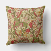 ウィリアム・モリス・ゴールデンリリー花の模様 クッション (裏面)