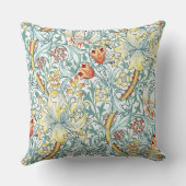 ウィリアム・モリス・ゴールデンリリー花の模様 クッション (裏面)