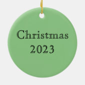 ウィリアム・モリス・ゴールデンリリー花の模様 セラミックオーナメント (裏面)