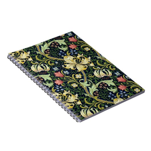 ウィリアム・モリス・ゴールデンリリー花の模様 ノートブック (右側)
