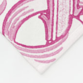 ウィリアム・モリス・ゴールデンリリー花の模様 フリースブランケット (角)