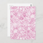 ウィリアム・モリス・ゴールデンリリー花の模様 ポストカード (正面/裏面)