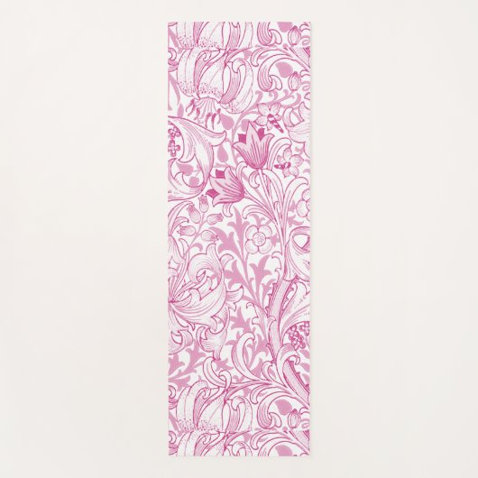 ウィリアム・モリス・ゴールデンリリー花の模様 ヨガマット (正面)