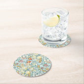 ウィリアム・モリス・ゴールデンリリー花の模様 ラウンドペーパーコースター (インサイチュ)