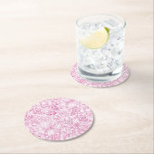 ウィリアム・モリス・ゴールデンリリー花の模様 ラウンドペーパーコースター (インサイチュ)