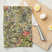 ウィリアム・モリス・ゴールデンリリー キッチンタオル (四つ折り)