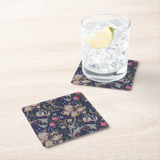 ウィリアム・モリス・ゴールデンリリー スクエアペーパーコースター (インサイチュ)