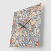 ウィリアム・モリス・ゴールデンリリー スクエア壁時計 (傾斜)