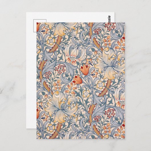 ウィリアム・モリス・ゴールデンリリー ポストカード (正面/裏面)