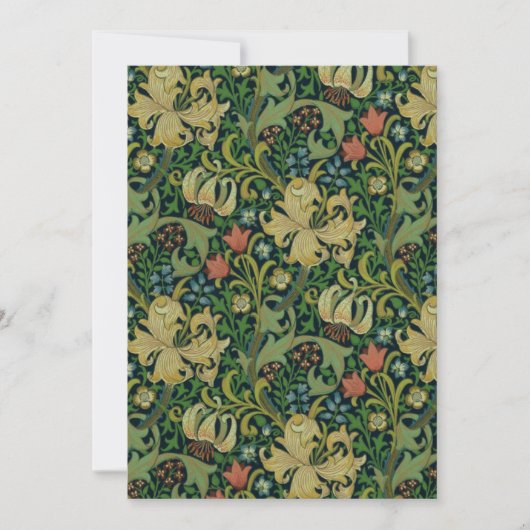 ウィリアム・モリス・ゴールデンリリー 招待状 (正面)