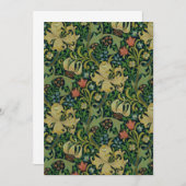 ウィリアム・モリス・ゴールデンリリー 招待状 (正面/裏面)