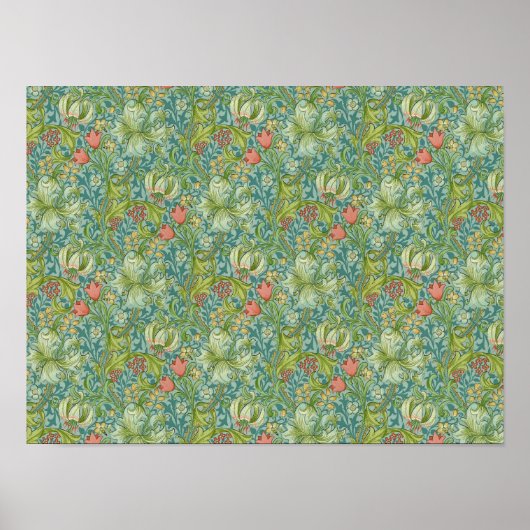 ウィリアム・モリス「ゴールデンリリー」 1 ポスター (正面)