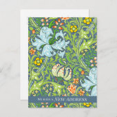 ウィリアム・モリス・ゴールデンリリーCC1223ムービング 案内ポストカード (正面/裏面)