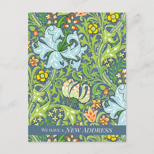 ウィリアム・モリス・ゴールデンリリーCC1223ムービング 案内ポストカード (正面)