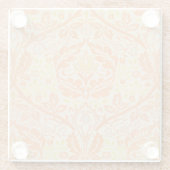 ウィリアム・モリス・ゴールデン・バウ・タペストリー・パターン ガラスコースター (裏面)