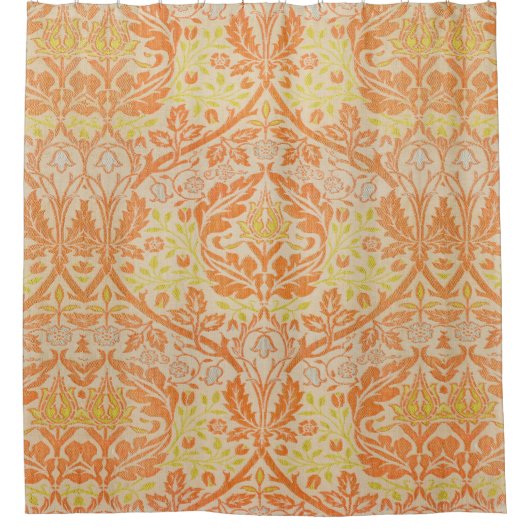 ウィリアム・モリス・ゴールデン・バウ・タペストリー・パターン シャワーカーテン (正面)