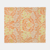 ウィリアム・モリス・ゴールデン・バウ・タペストリー・パターン フリースブランケット (正面(横))