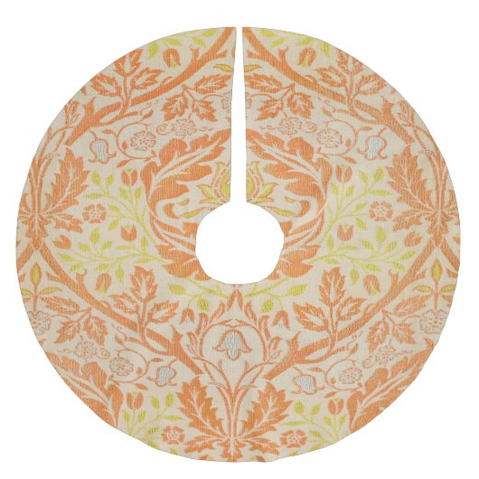 ウィリアム・モリス・ゴールデン・バウ・タペストリー・パターン ブラッシュドポリエステルツリースカート (正面)