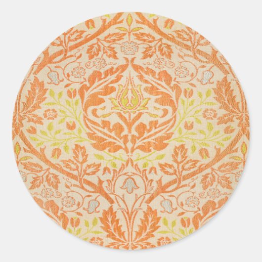 ウィリアム・モリス・ゴールデン・バウ・タペストリー・パターン ラウンドシール (正面)