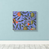 ウィリアム・モリス・ザクロカラフルナート壁紙 キャンバスプリント (インサイチュ (ウッドフロア))