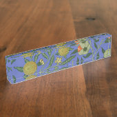 ウィリアム・モリス・ザクロカラフルナート壁紙 デスクネームプレート (側面)