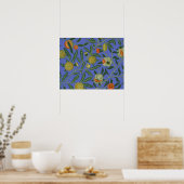 ウィリアム・モリス・ザクロカラフルナート壁紙 ポスター (キッチン)