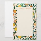 ウィリアム・モリス「ザクロ」文房具 便箋 (正面/裏面)