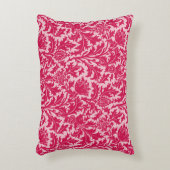 ウィリアム·モリス·シスル·ダマスク、明るい赤紫色·ピンク アクセントクッション (正面(垂直))