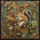 ウィリアム・モリス　シマリス　紅葉　実 クッション