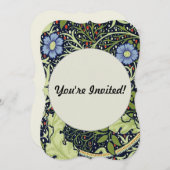 ウィリアム・モリス シーウェード アンティーク フラワー 招待状 (正面/裏面)