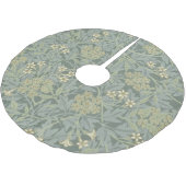 ウィリアム・モリス・ジャスミンブルーグリーン植物芸術 ブラッシュドポリエステルツリースカート (アングル)