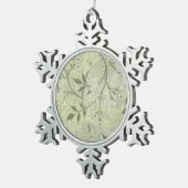 ウィリアム・モリス・ジャスミン植物学 スノーフレークピューターオーナメント (右)