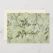 ウィリアム・モリス・ジャスミン植物学 招待状 (正面/裏面)