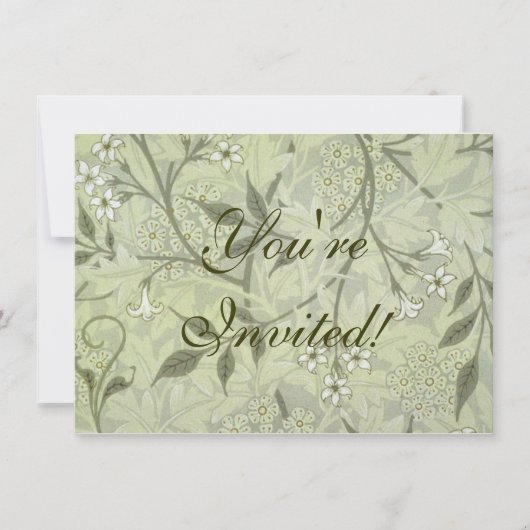 ウィリアム・モリス・ジャスミン植物学 招待状 (正面)