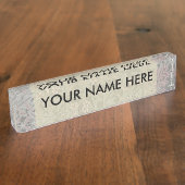 ウィリアム・モリス・ジャスミン花柄 デスクネームプレート (側面)