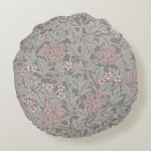 ウィリアム・モリス・ジャスミン花柄 ラウンドクッション (裏面)