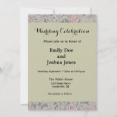 ウィリアム・モリス・ジャスミン花柄 招待状 (正面)