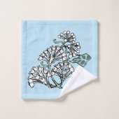 ウィリアム・モリス・ジャスミン離れとパターン バスタオルセット (ウォッシュタオル)