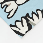 ウィリアム・モリス・ジャスミン離れとパターン フリースブランケット (角)