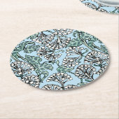 ウィリアム・モリス・ジャスミン離れとパターン ラウンドペーパーコースター (アングル)