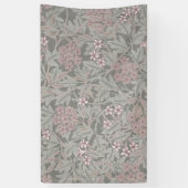 ウィリアム・モリス ジャスミン フラワーパターン 横断幕 (縦)